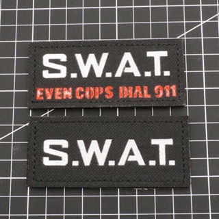 【Customized 】แพทช์เวลโคร สะท้อนแสง รูปตราสัญลักษณ์ S.W.A.T 3D สําหรับตกแต่งเสื้อแจ็กเก็ตยีน กระเป๋าเป้สะพายหลัง