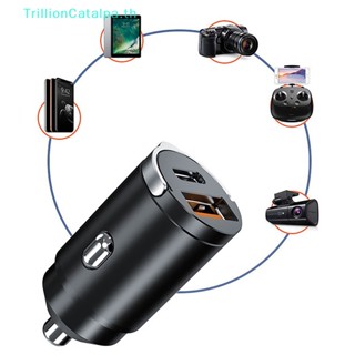 Trillioncatalpa ที่ชาร์จโทรศัพท์มือถือ USB-A USB-C 100W สําหรับรถยนต์