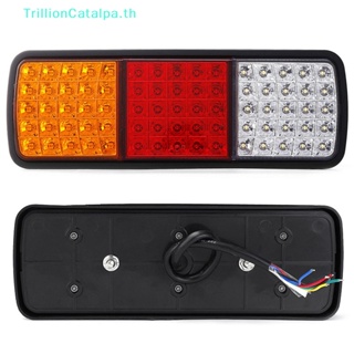 Trillioncatalpa ไฟเบรกท้าย LED 75 ดวง 12V สําหรับรถยนต์ รถบรรทุก เรือ 1 ชิ้น