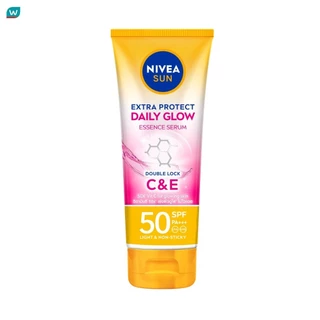 Nivea นีเวีย ซัน บอดี้ เอสเซนส์เซรั่ม เอ็กซ์ตร้า โพรเท็ค เดลี่ โกลว์ SPF50 PA+++ 180 มล.