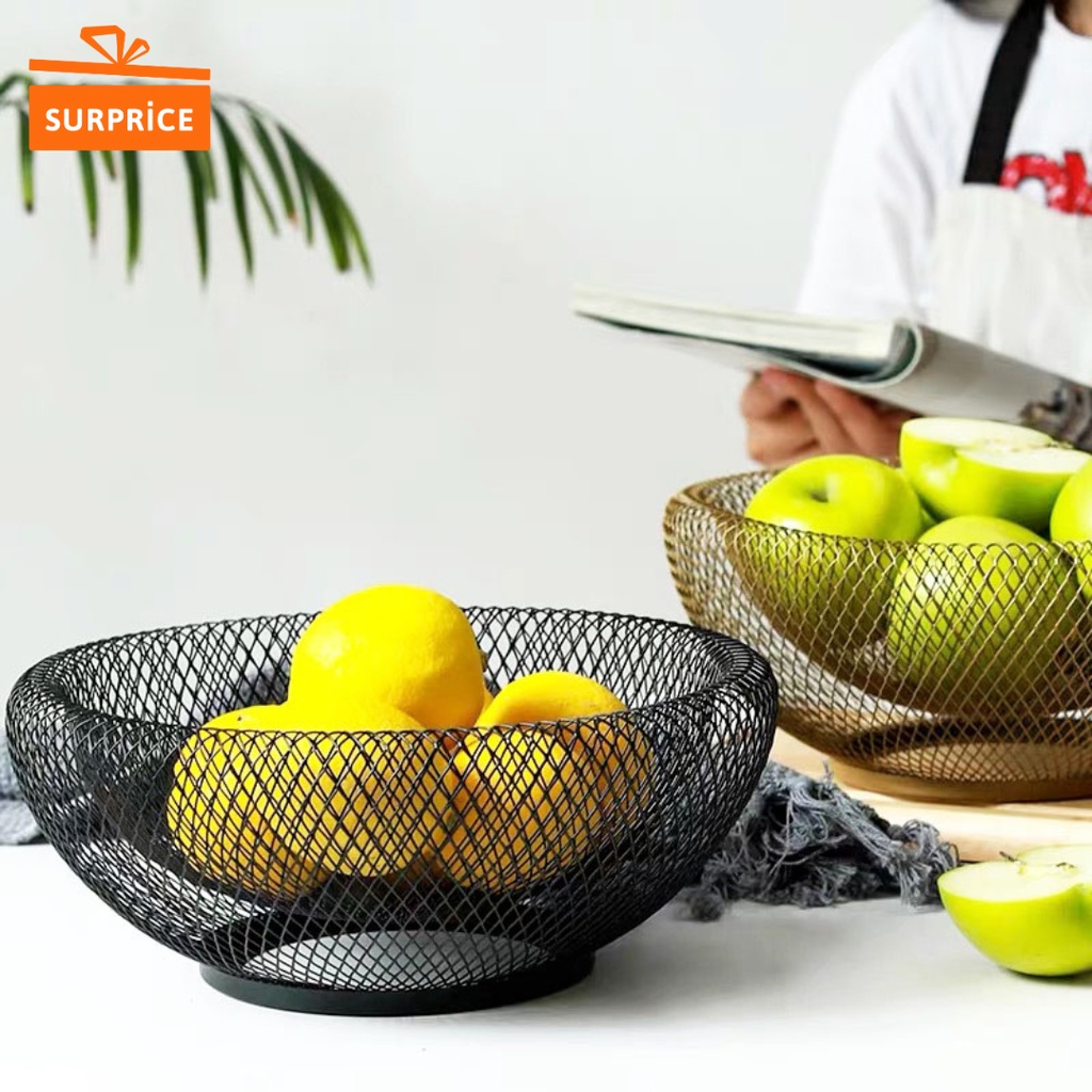 [CLEARANCE SALE] Surprise FERRO Gold Iron Leaf Display Fruit Basket / Fruit Basket / Fruit Basket Go