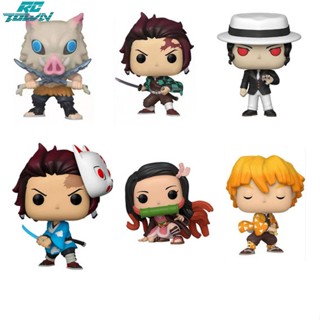 Rctown Funko Pop โมเดลฟิกเกอร์ การ์ตูนอนิเมะ Ghost Slayer น่ารัก สําหรับตกแต่งบ้าน ออฟฟิศ