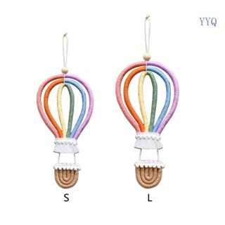 Yys จี้บอลลูนอากาศร้อน แบบถัก สีรุ้ง สําหรับแขวนตกแต่งปาร์ตี้