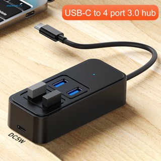 Angeyong ฮับ Type-c พร้อมพอร์ตพาวเวอร์ซัพพลาย Usb-c Type-c 4-in-1 ความเร็วสูง สําหรับแล็ปท็อป