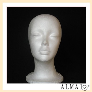 ALMA โมเดลหัวหุ่น สีขาว สําหรับตั้งโชว์วิกผม แว่นตา หมวก