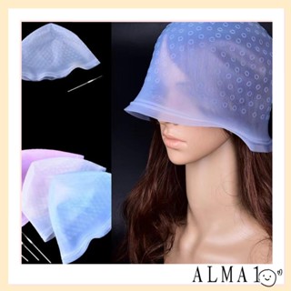 Alma หมวกไฮไลท์ผม ซิลิโคน ใช้ซ้ําได้ 4 สี สําหรับร้านทําผม