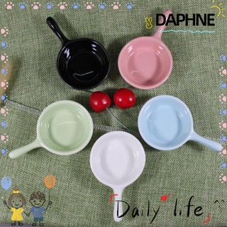 Daphne จานเซรามิกทรงกลมขนาดเล็กสีพื้นสไตล์ญี่ปุ่น