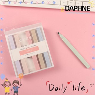 DAPHNE ปากกามาร์กเกอร์ไฮไลท์ เครื่องเขียน สําหรับนักเรียน สํานักงาน มี 6 ชิ้น ต่อชุด
