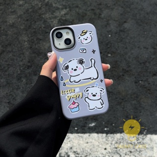 For เคสไอโฟน 14 Pro Max [Detachable Two-piece Cute Puppy] เคส Phone Case For iPhone 14 Pro Max Plus 13 12 11 For เคสไอโฟน11 Ins Korean Style Retro Classic Couple Shockproof Protective TPU Cover Shell