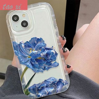 เคสป้องกันโทรศัพท์มือถือ แบบนิ่ม ลายดอกไม้ กันกระแทก สําหรับ Apple Iphone 12 13pro 14 11max xr xs VBBX