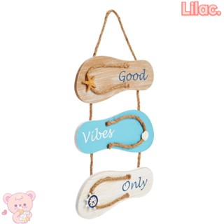Lilac แผ่นป้ายไม้ ลาย Good Vibes Only Sign 9x12 นิ้ว สําหรับแขวนตกแต่ง