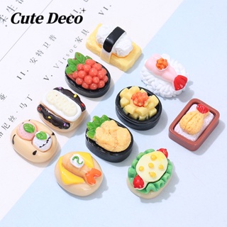 【Cute Deco】sushi Phoenix Tail Shrimp BurgerCharm Button Crocs / Jibbitz Croc Shoes DIY / Charm วัสดุเรซิ่น สําหรับ DIY