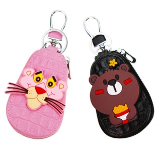 Car Key Case Cover Storage Key Protection Leather Case Goddess Style Cute Cartoon Car Keychain Pendant A0GK