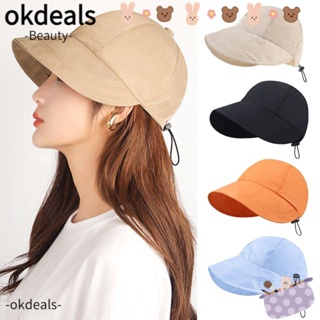 OKDEALS หมวกปีกกว้าง ป้องกันแดด สามารถปรับได้ สําหรับผู้ชาย และผู้หญิง