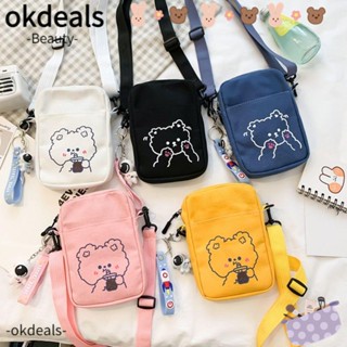 OKDEALS กระเป๋าถือ สะพายไหล่ สะพายข้าง ผ้าแคนวาส สําหรับผู้หญิง