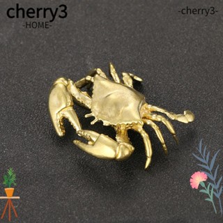 Cherry3 ฟิกเกอร์ปู ทองเหลือง ขนาดเล็ก สําหรับตกแต่งบ้าน