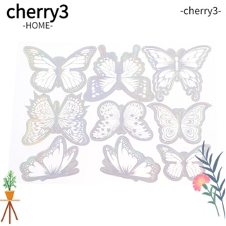 Cherry3 สติกเกอร์พลาสติก ลายผีเสื้อ 3D สองด้าน 4 สี สําหรับติดตกแต่งผนัง คัพเค้ก งานแต่งงาน 45 ชิ้น