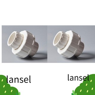 LANSEL ซ็อกเก็ต 2 ชิ้น ข้อต่อท่อ 3/4 ข้อต่อโอริง PVC สีขาว ทนทาน สําหรับบ้าน