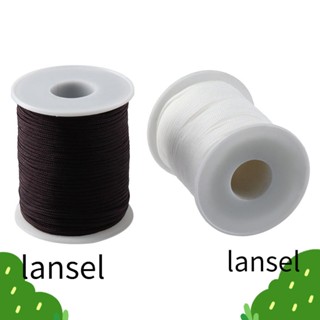 LANSEL สายไนล่อนถัก 0.7 นิ้ว สีน้ําตาล สีขาว 87 หลา สําหรับงานฝีมือ 2 ม้วน