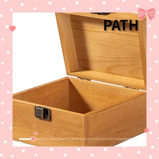 PATH กล่องไม้เก็บของ ขนาดเล็ก 5.7 นิ้ว พร้อมฝาปิด สําหรับงานฝีมือ
