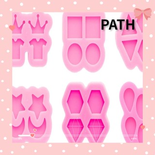 PATH แม่พิมพ์ซิลิโคน รูปมงกุฎ ดาว สีชมพู สําหรับเย็บผ้า DIY