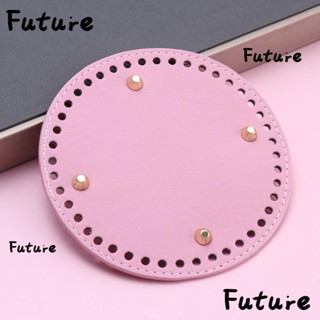 Future อะไหล่กระเป๋าถักโครเชต์ หนัง PU ทรงวงรี 52 หลุม แฮนด์เมด DIY