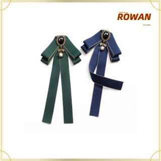 ROWANS เนคไทโบว์ คอปก Diamod ผู้หญิง สง่างาม Cravat