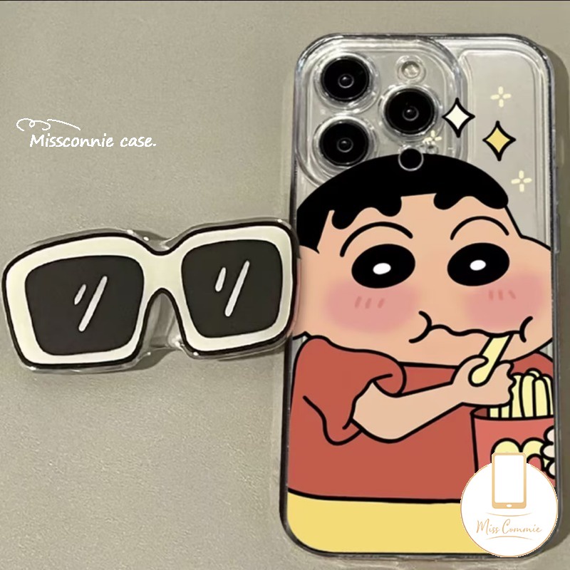 เคสโทรศัพท์มือถือ ลายการ์ตูนชินจังน่ารัก พร้อมขาตั้ง สําหรับ VIVO Y16 Y11 Y02 Y17 Y35 Y22 Y31 Y02s Y20 Y30 Y91C Y21s Y15s Y21 Y15 Y50 Y51 Y33s Y75 Y12i Y12S V25 Y95 Y93 Y15A Y12 V21 V23E Y20i Y20S ราคา ถูกที่สุด ดีลบีเคเค แกลเลอรีภาพที่ 3