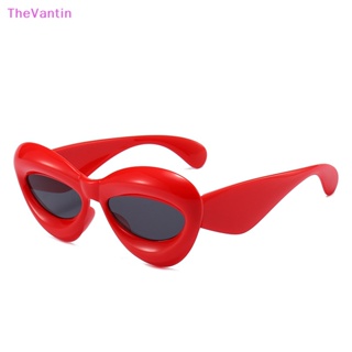 Thevantin แว่นตากันแดด Y2K สไตล์ฮิปฮอป พังก์ เซ็กซี่ สีแดง แฟชั่น สําหรับผู้ชาย ผู้หญิง