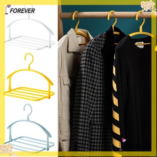 FOREVER ไม้แขวนเสื้อ แบบหนา หลายชั้น สะดวกสบาย สําหรับแขวนเสื้อผ้า