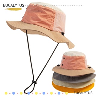 Eutus หมวกบักเก็ต ป้องกันรังสียูวี สไตล์ชาวประมง แฟชั่นฤดูร้อน