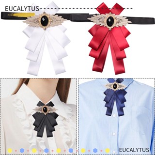 EUTUS โบว์ผูกคอ ขนาดใหญ่ เครื่องประดับถัก โบว์ผีเสื้อ โบว์