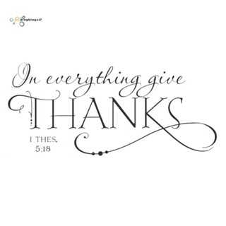 สติกเกอร์ไวนิล I THES In 5:18 Bible Thankgiving Quote สําหรับตกแต่งบ้าน