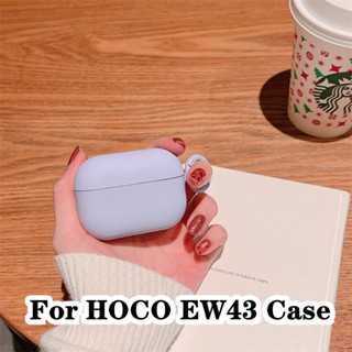 【คุณภาพสูง】สําหรับ Hoco. Ew43 เคสหูฟัง แบบนิ่ม สีพื้น สําหรับ HOCO EW43