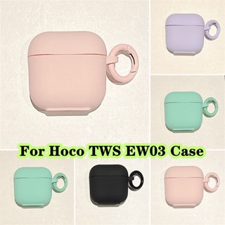  พร้อมส่ง! สําหรับ Hoco. Tws EW03 เคสหูฟัง แบบนิ่ม สีฟ้า และสีม่วง สําหรับ Hoco TWS EW03