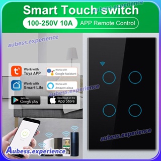 Tuya Smart Touch Switch 2.4g Wifi Socket 100-250v 1200w 10a Smart Socket แผงกระจกรองรับการควบคุมลำโพงเสียง / การควบคุมแอพ / เวลาผู้เชี่ยวชาญ