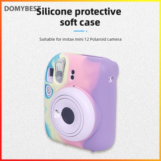 ❤ Domybest เคสกระเป๋าใส่กล้อง ซิลิโคนนิ่ม หลากสี สําหรับ Instax Mini 12 U