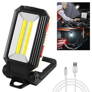 USB Rechargeable Car COB LED Work Lamp Flashlight Torch Emergency Magnetic