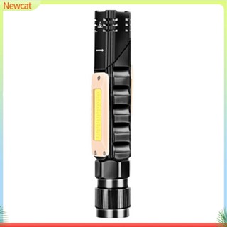 {Newcat} ไฟฉาย LED พับได้ สว่างพิเศษ กันน้ํา ชาร์จ USB บ้าน ไฟฉาย โคมไฟ