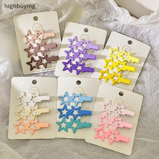 [highbuying] กิ๊บติดผมโลหะ รูปดาวน่ารัก สีสันสดใส แฟชั่นสร้างสรรค์ สําหรับเด็กผู้หญิง จํานวน 3 ชิ้น