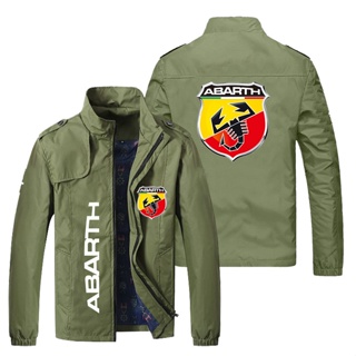 ABARTH LOGO jacket car shop custom work clothes outdoor driving loose thin cardigan stand collar windbreaker