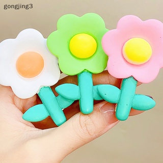 Gongjing3 กิ๊บติดผม รูปดอกไม้น่ารัก สีแคนดี้ แฟชั่นฤดูร้อน สําหรับเด็กผู้หญิง th