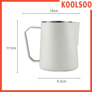 [Koolsoo] เหยือกสเตนเลส 20 ออนซ์ 600 มล. สําหรับช็อคโกแลต เอสเปรสโซ่ ลาเต้ คาปูชิโน่ ลาเต้ ไอน้ํา เหยือก