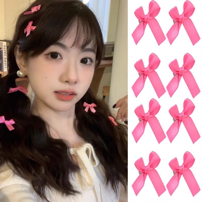 กิ๊บติดผมบัลเล่ต์ ประดับโบว์ สีชมพู สไตล์เกาหลี สําหรับผู้หญิง เหมาะกับงานปาร์ตี้ 2K
