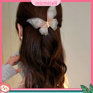 Mic_ ปิ่นปักผม รูปผีเสื้อ ประดับไข่มุกเทียม