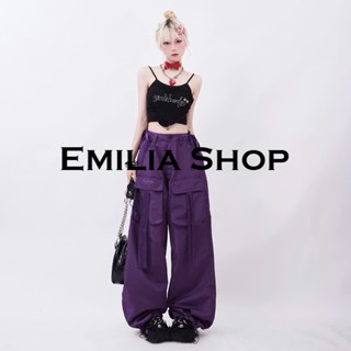 EMILIA SHOP กางเกงขายาว กางเกงขายาวผู้หญิง สไตล์เกาหลี A90M0B1