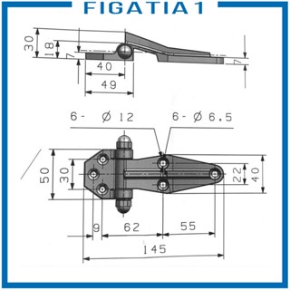 [figatia1] บานพับประตูตู้เย็น สเตนเลส สําหรับกล่องอุตสาหกรรม เตาอบ ตู้แช่แข็ง โรงนา