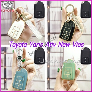 เคสรีโมทรถยนต์ TPU สําหรับ Toyota Vios Yaris Ativ Hiace Chrome 2018 2019 2020 2021