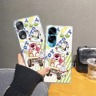 เคสโทรศัพท์มือถือ ซิลิโคนนิ่ม ใส ลายการ์ตูนหมี พร้อมตุ๊กตา สําหรับ Honor90 Honor 70 90 Lite 5G 2023 Honor 90 Lite