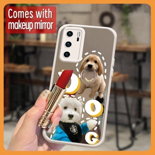 Soft case literature Phone Case For Huawei P40 trend dustproof texture lovely Little Fresh Makeup mirror luxurious Hangings